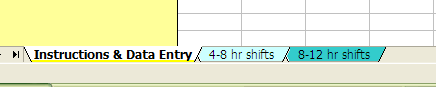 Choose instructions and data entry tab