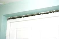 Extensive crack above a doorframe