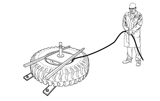 Horizontal stool and clamping