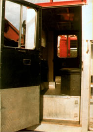 Internal view of truck with absorptive lining