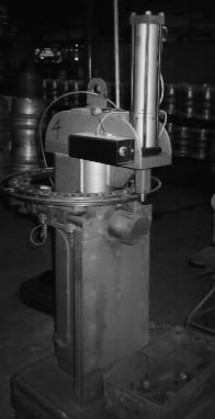 Barrel marking using pneumatics and hydraulics photograph