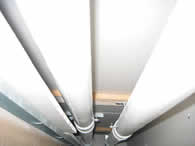 Typical flue within a ceiling void