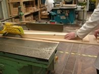 Stake pointing on a circular saw